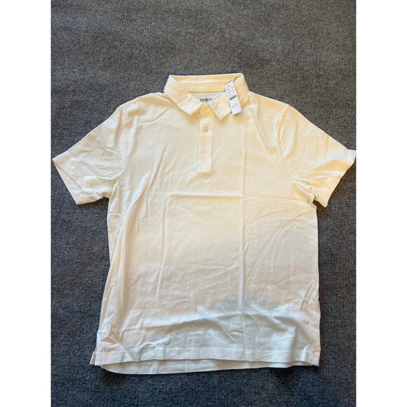 J.Crew Classic Untucked Sueded Cotton Polo Shirt Ivory Medium NWT - Picture 4 of 10